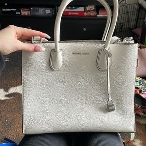 MK white tote/crossbody